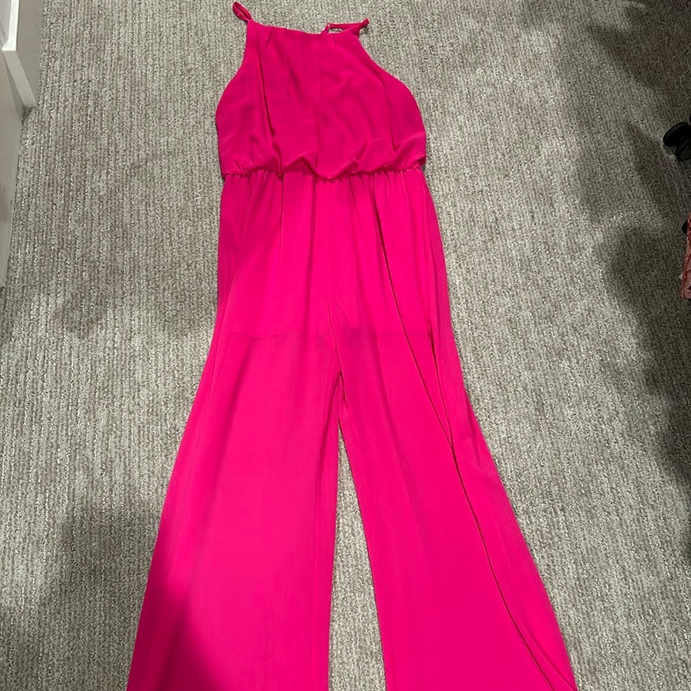 Pink jumpsuit, size small, barely worn